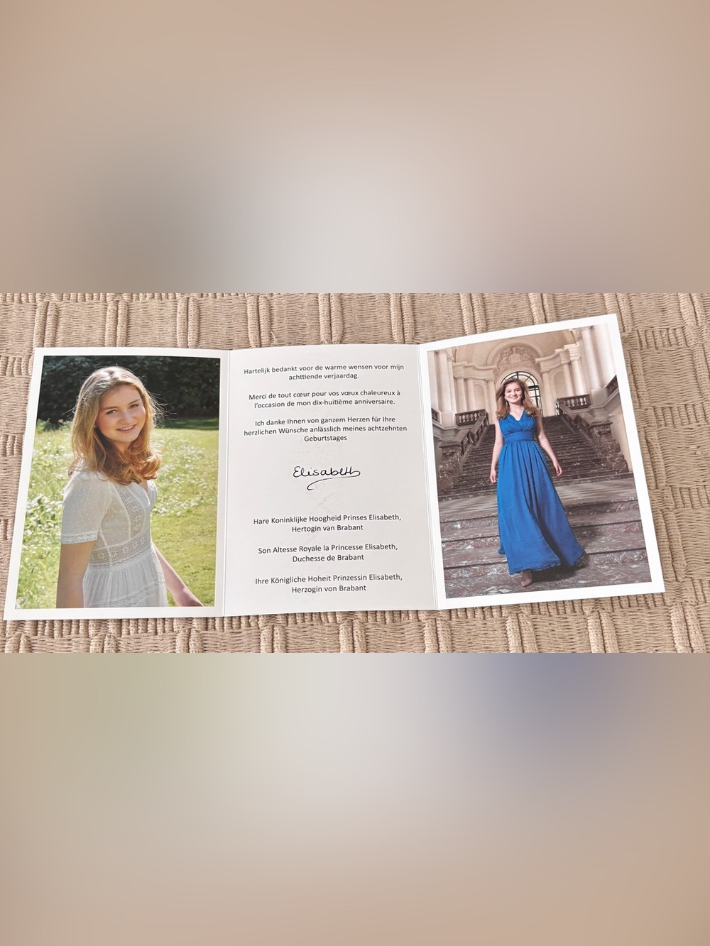BELGIUM 2019 Princess Elisabeth, Duchess of Brabant 18th Birthday Card